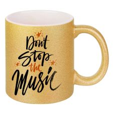 Full Color Custom Sublimation Glitter Mug - 11 oz.