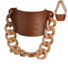 Custom Leather Cup Sleeve w/ Chain Strap