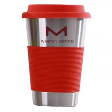 Custom Stainless Pint Glass w/ Silicone Sleeve - 16 oz.