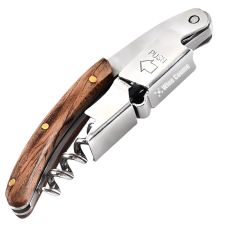 Custom Deluxe Wooden Waiter's Corkscrew Wine Opener