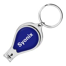 Custom 3 in 1 Drop Nail Clipper Bottle Opener Keychain