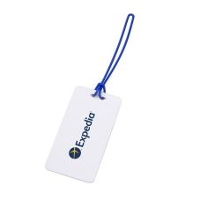 Plastic Custom Luggage Tag w/ Colored Strap