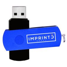 Custom 360 Rotate Slim Metal USB Flash Drive