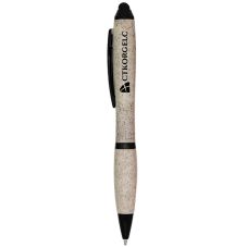 Custom Wheat Straw Ballpoint Stylus Pen