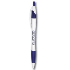 Custom White Javelin Pen w/ Colored Grip