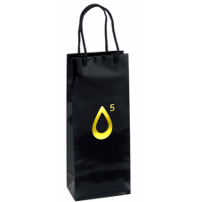 Custom Foil Stamp Gloss Eurotote Shopper Paper Bag - 5.25"W x 13"H x 3.25"D