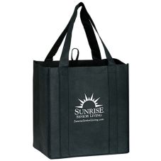Custom PolyPro Grocery Promotional Tote Bag - 13"w x 12"h x 8"d