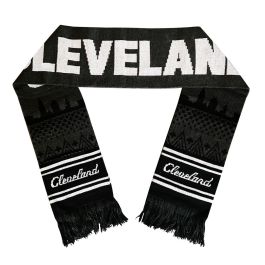 新品未使用sublations FOOTBALL SCARF ASH BLACK Knitted Customized Team Soccer Scarves - 57