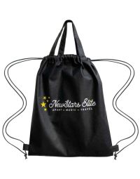 Custom Two-tone Non-Woven Stadium Promotional Drawstring Bag - 13.5"w x 16.5"h