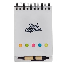 Custom Sticky Flags Spiral Jotter w/ Pen