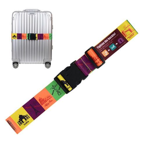 Full Color Custom Adjustable Travel Luggage Straps