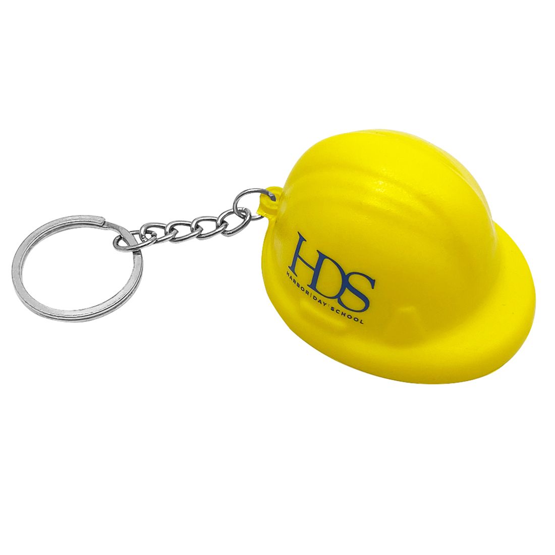 Custom Mini Hard Hat Stress Ball Keychain