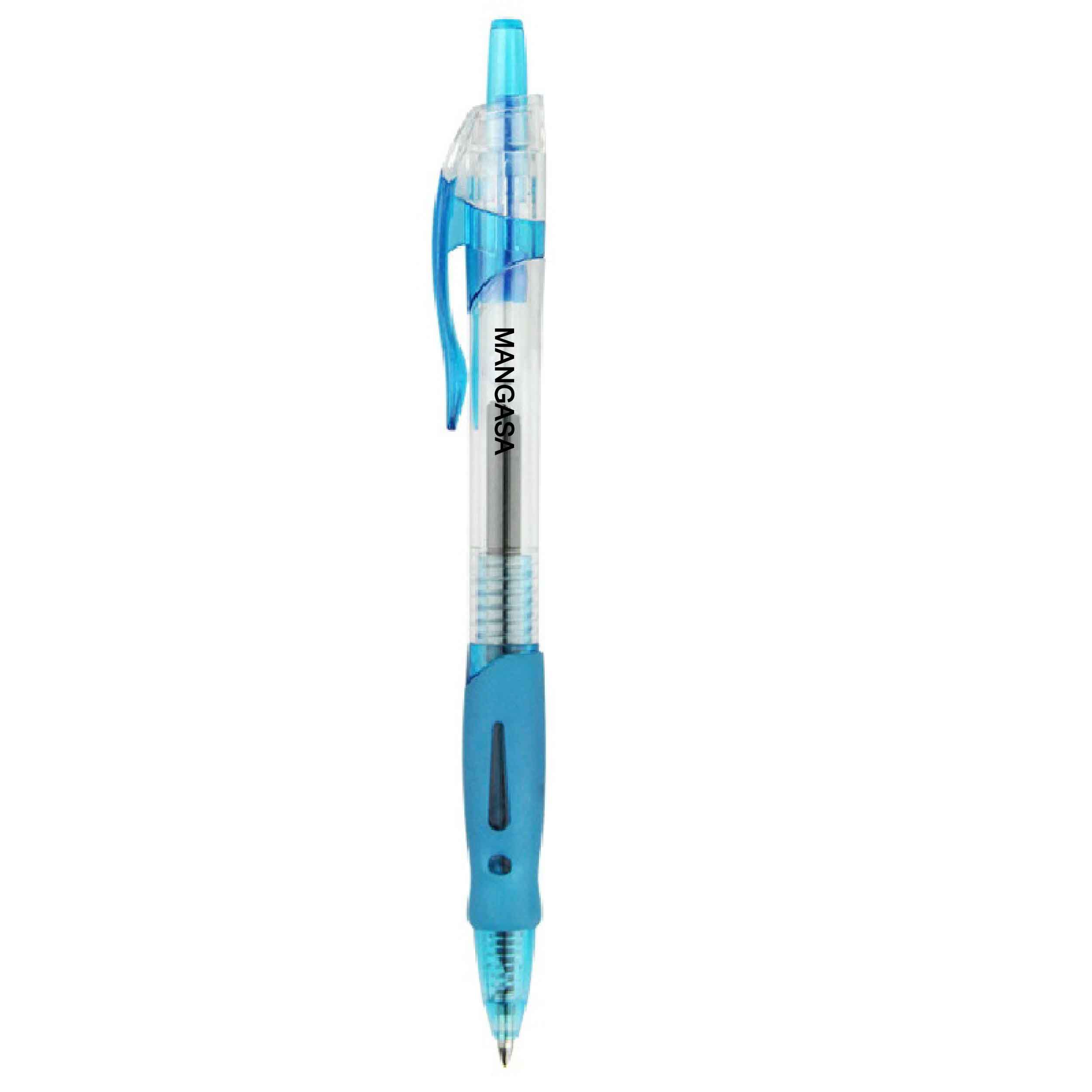 Custom Translucent Gel Pen w/ Rubber Grip